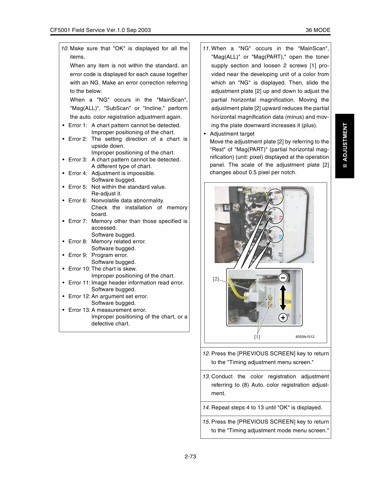 Konica-Minolta MINOLTA CF5001 FIELD-SERVICE Service Manual-6